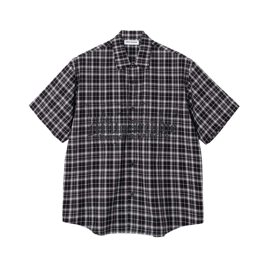 밀로 아카이브 라운드 투 포켓 반팔 셔츠 블랙