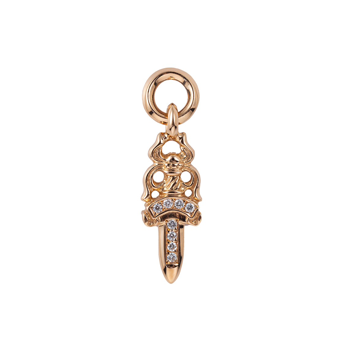 130 222 102 Hansroom Chrome Hearts 22K #5 Dagger Charm Pave Dia