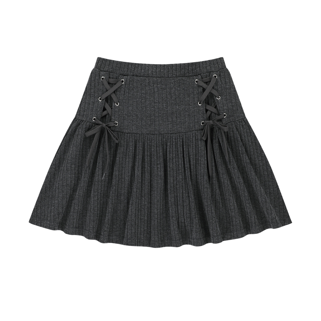 24NNSSBSKF001CH NIIER NOR Lace-Up Ballet Skirt Charcoal