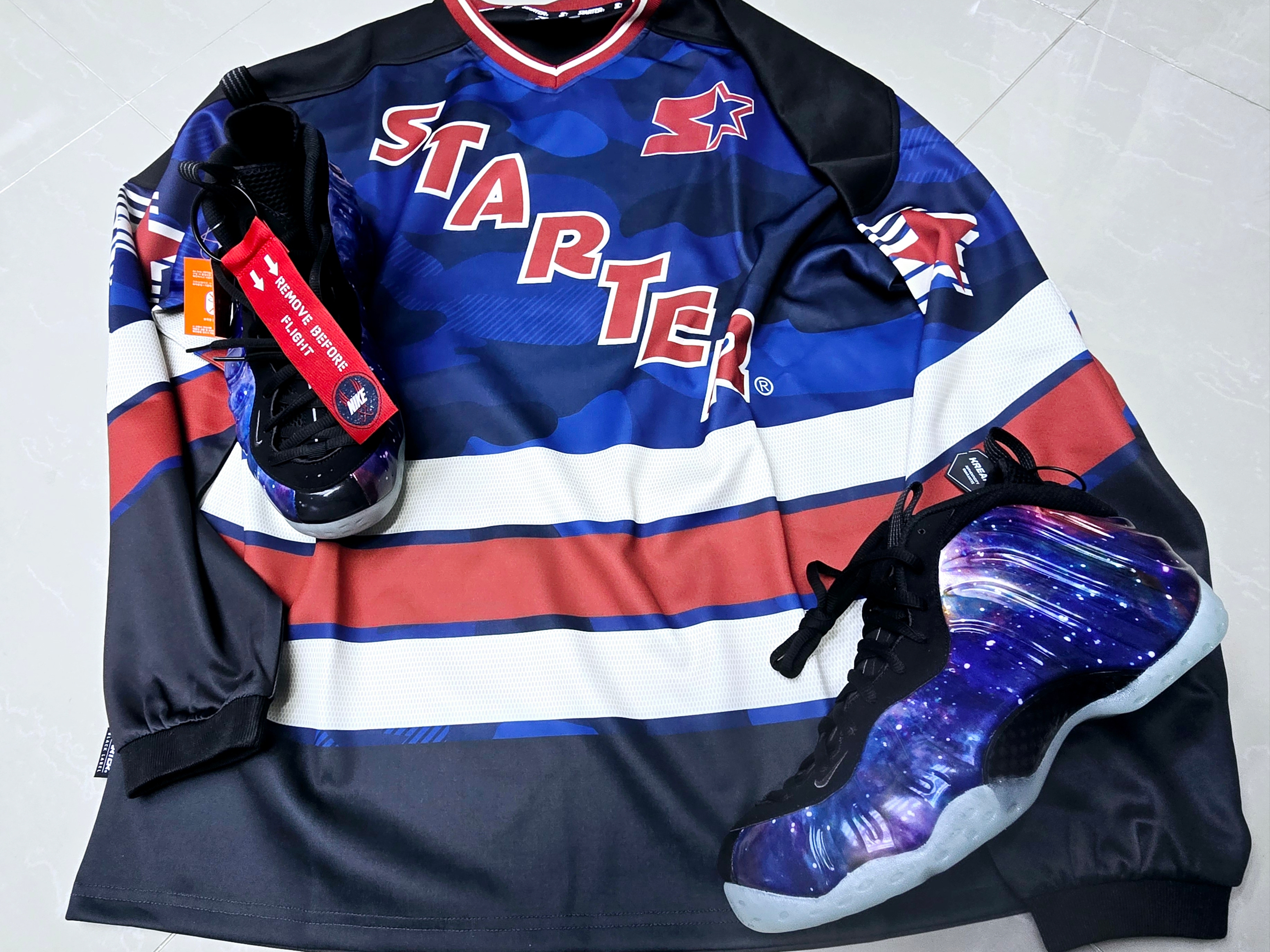 Nike Air Foamposite One Galaxy 착용 스타일