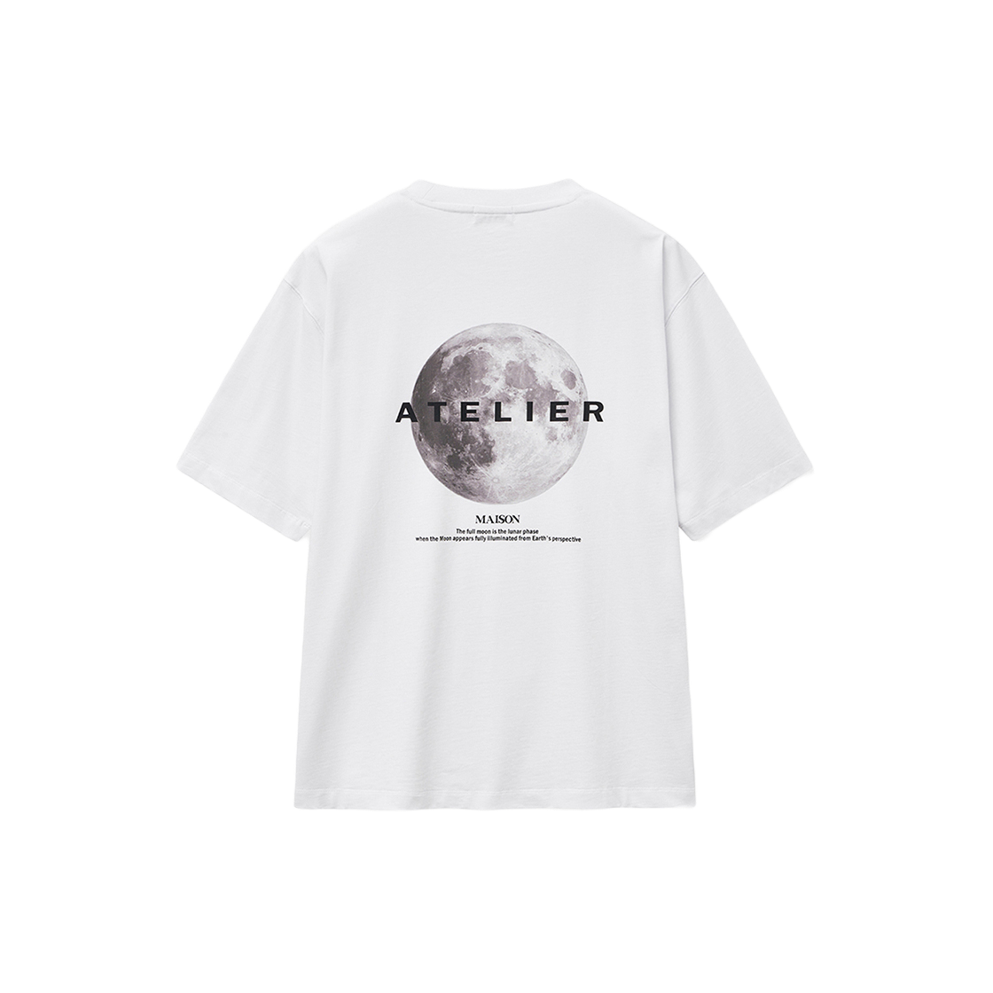 티엔지티 세미 오버핏 루나 그래픽 티셔츠 화이트