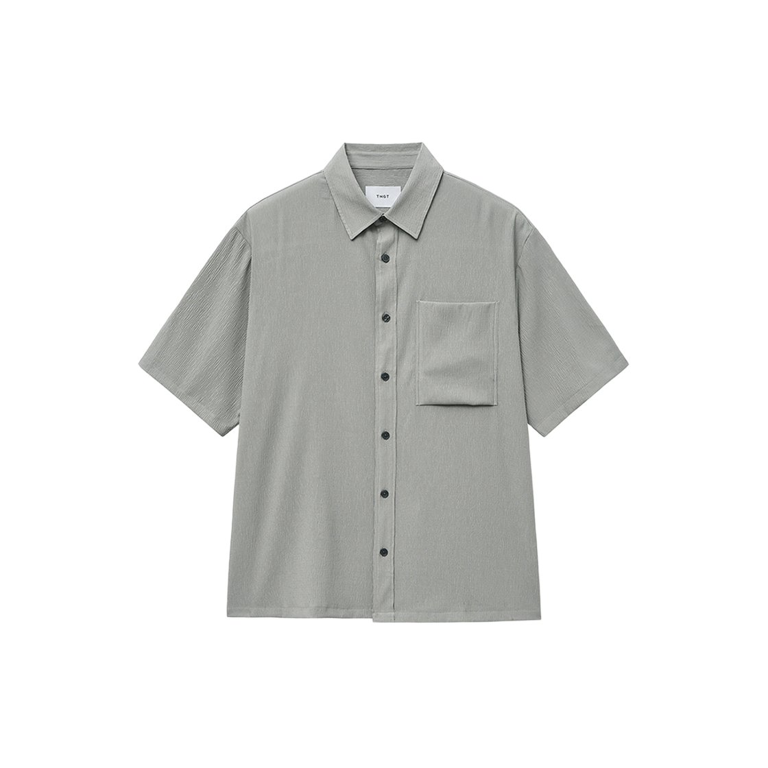 티엔지티 키노시타 오버핏 시어서커 셔츠 베이지