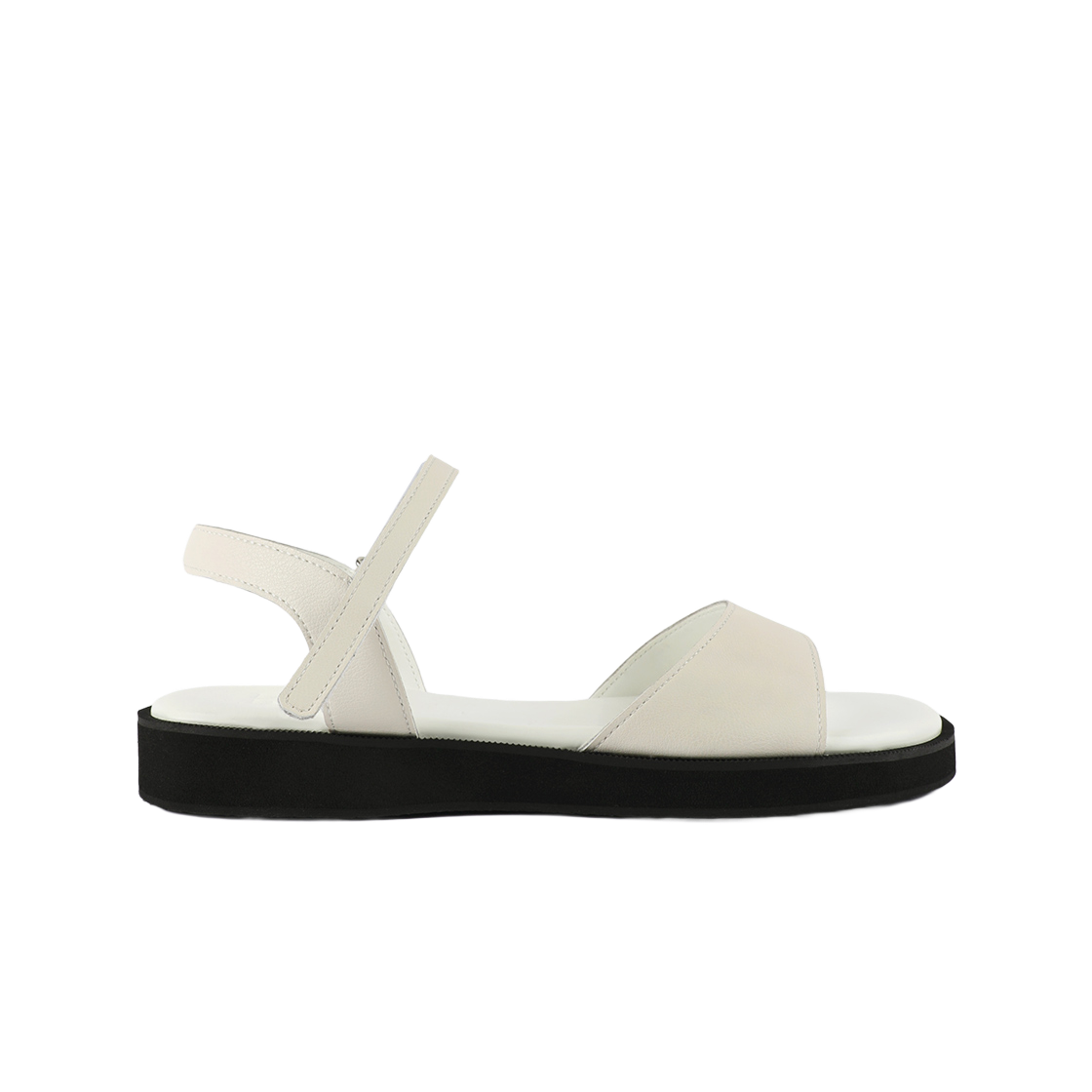 MD0284_1 Moodnight Bay Soft Leather Platform Sandals Ivory - 대표 이미지 #1