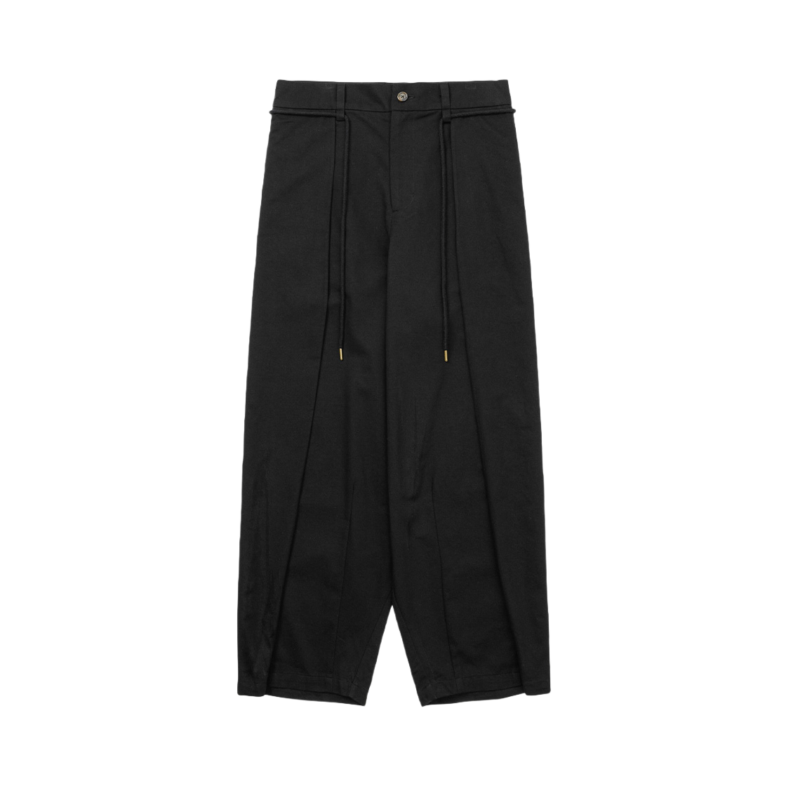 AJ242PT003BK Ajobyajo One Tuck Oversized Cotton Pants Black