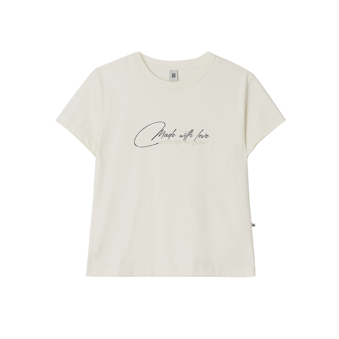 Z24FWTP003IV zeezeezee Basic Graphic T-shirt Warm Ivory