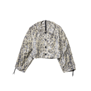 Unknown Blue Shirring Jacket Pattern