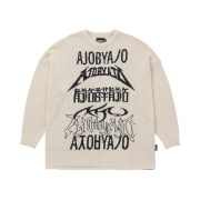 Ajobyajo Total Logo High-Twist Yarn Sweater Ivory