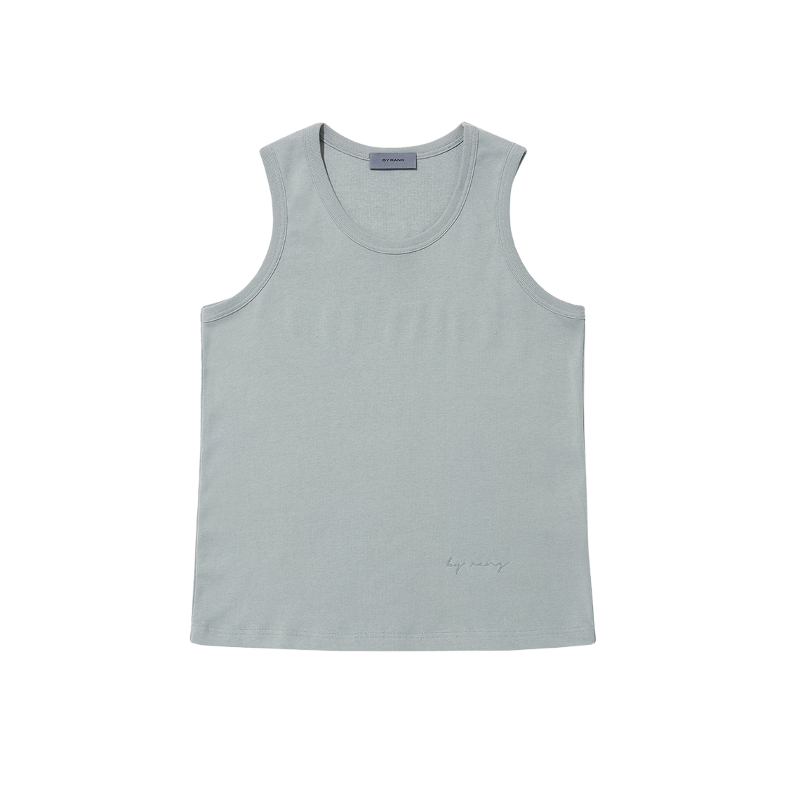 BR003SLV0001C03 BY RANG Supima Logo Sleeveless Misty Blue