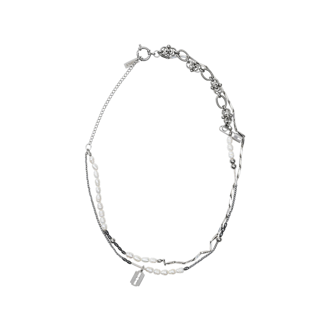 PB242AC003SI Ajobyajo PBA White Pearl Necklace Silver