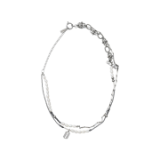 Ajobyajo PBA White Pearl Necklace Silver