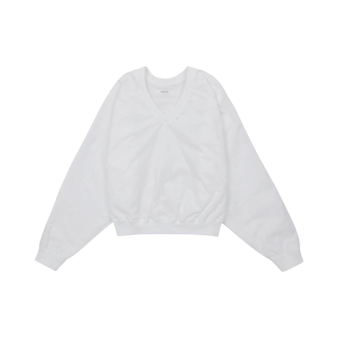 FOETO_247 FOETO Crush Nylon Sweatshirt Ivory