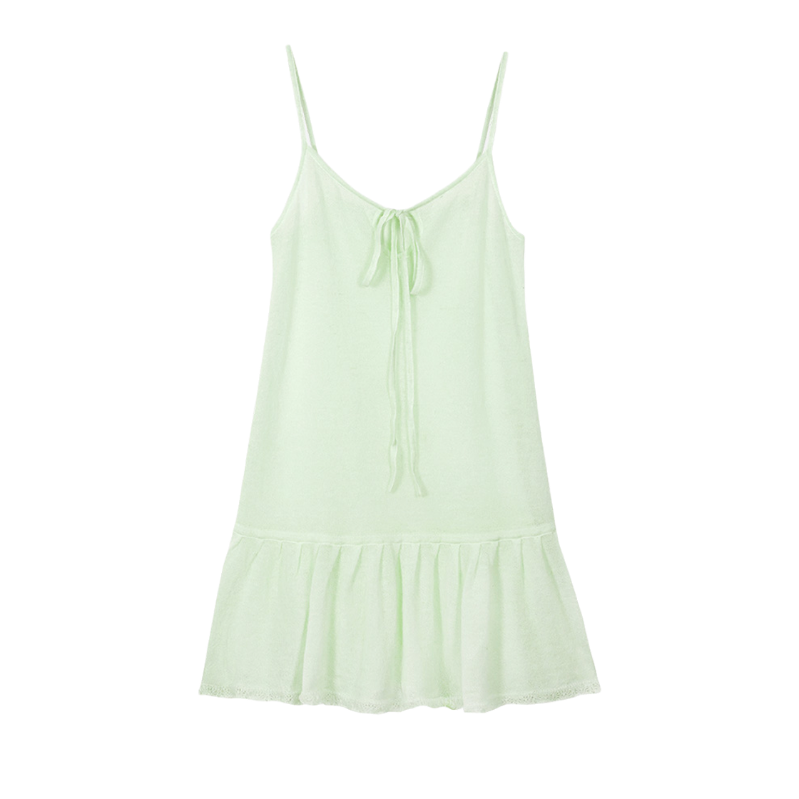 플레따 셔링 슬리브리스 니트 탑 애플그린(FLETTA Shirring Sleeveless Knit Top Applegreen)