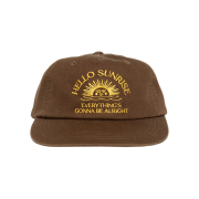 Hello Sunrise Arch Logo 5Panel Cap Brown