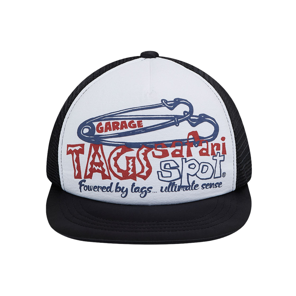 saf00277 Safarispot Safety Logo Mesh Cap Black