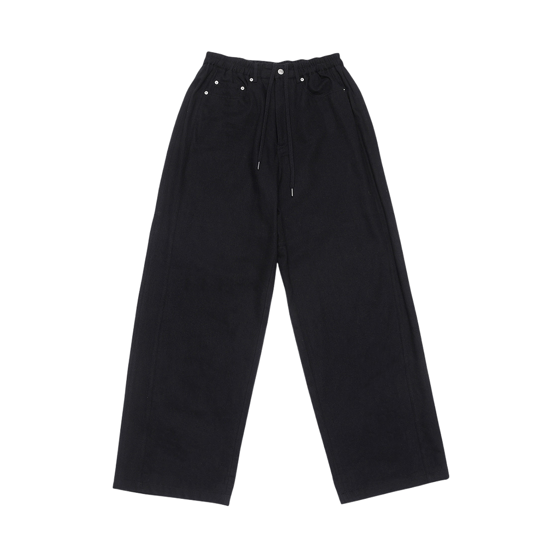 알렌느 드로우스트링 5 포켓 와이드 팬츠 블랙(Haleine Drawstring 5-Pocket Wide Pants Black (VB202))