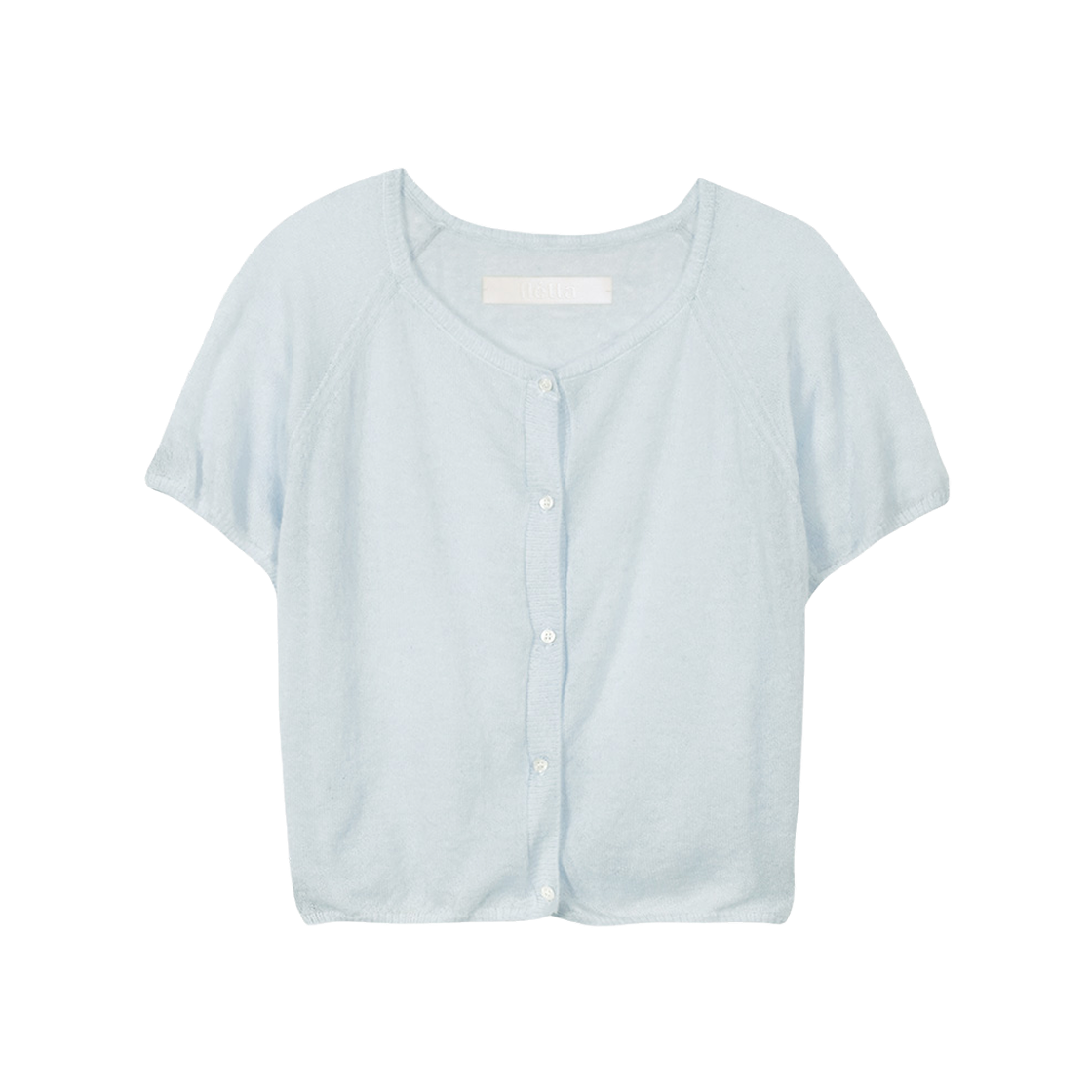 FLETTA-13 FLETTA Raglan Half Sleeve Cardigan Skyblue