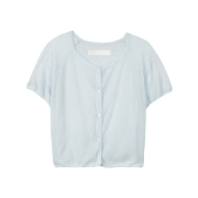 FLETTA Raglan Half Sleeve Cardigan Skyblue