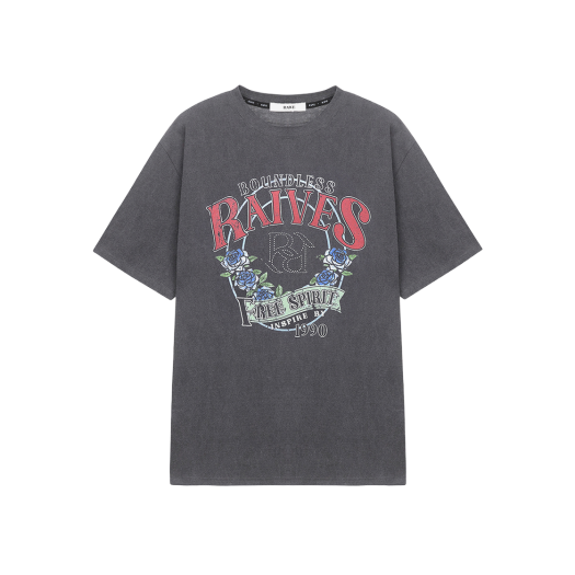 VW4SE027-13 [예약 배송] Raive Vintage Rose Graphic T-shirt in D/Grey