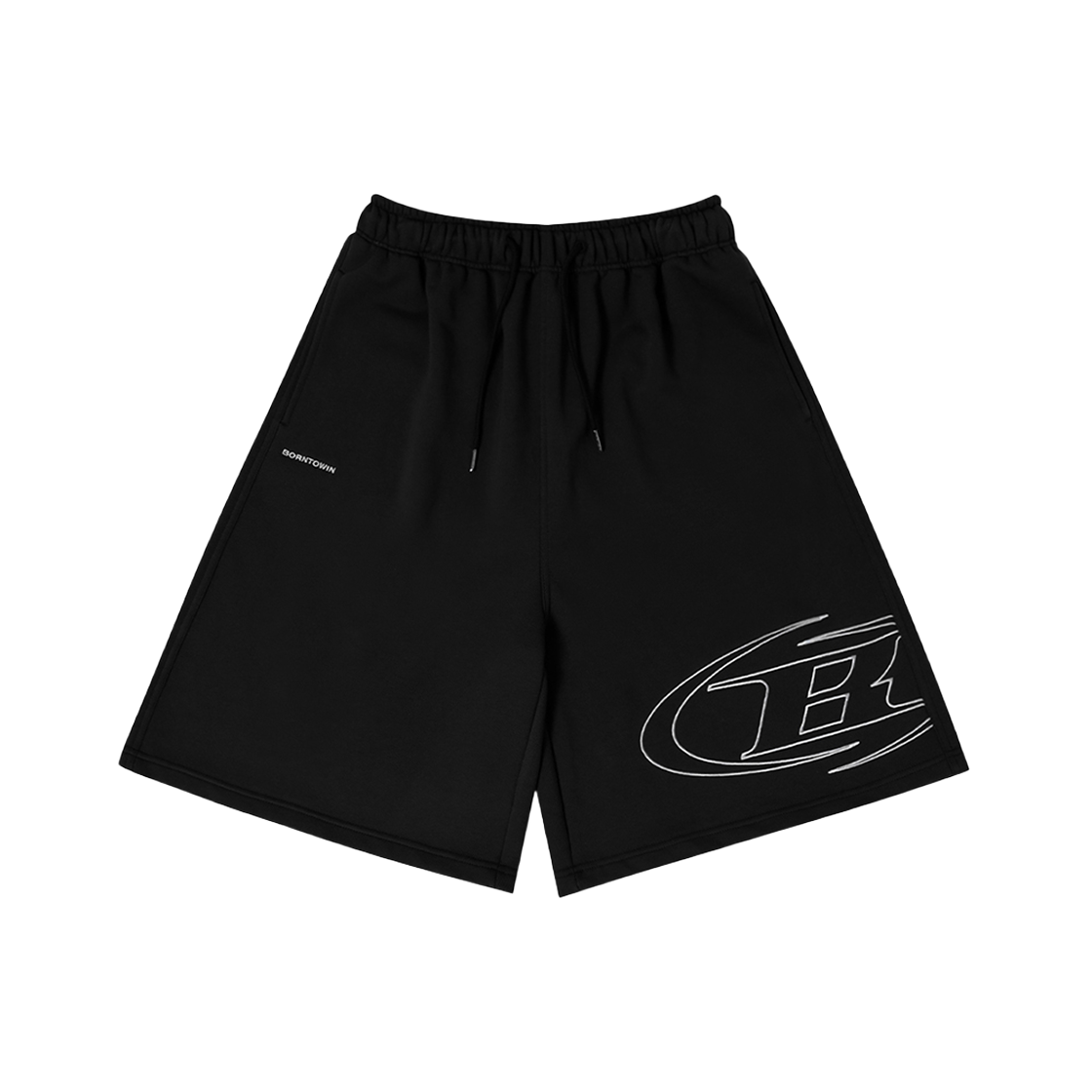 본투윈 스트로크 B 하프 팬츠 롱 VER 블랙(BORN TO WIN Stroke B Half Pants_Long Ver Black)