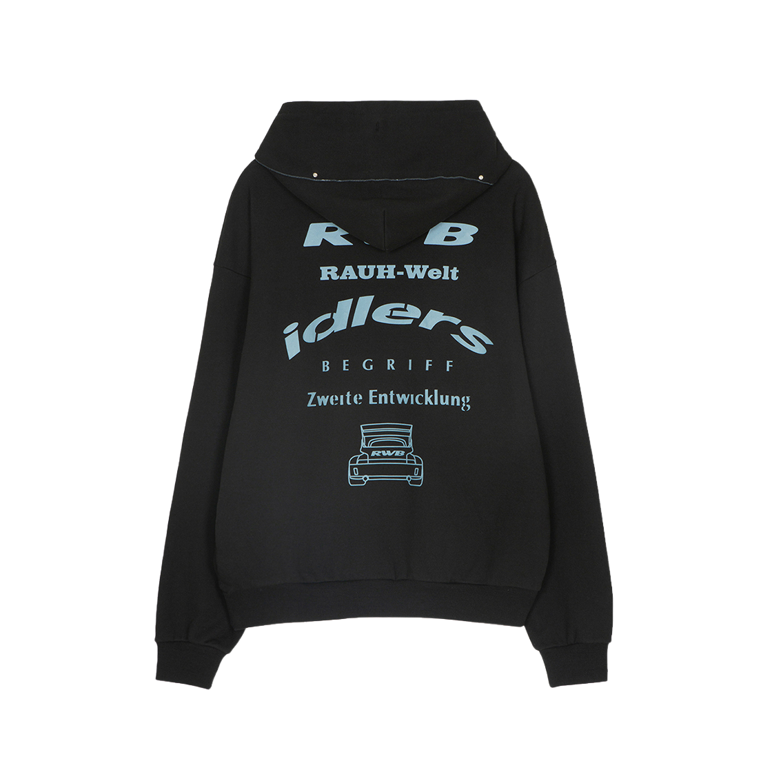 알더블유비 스테이플 로고 후드티 블랙(RWB Staple Logo Hoodie Black)