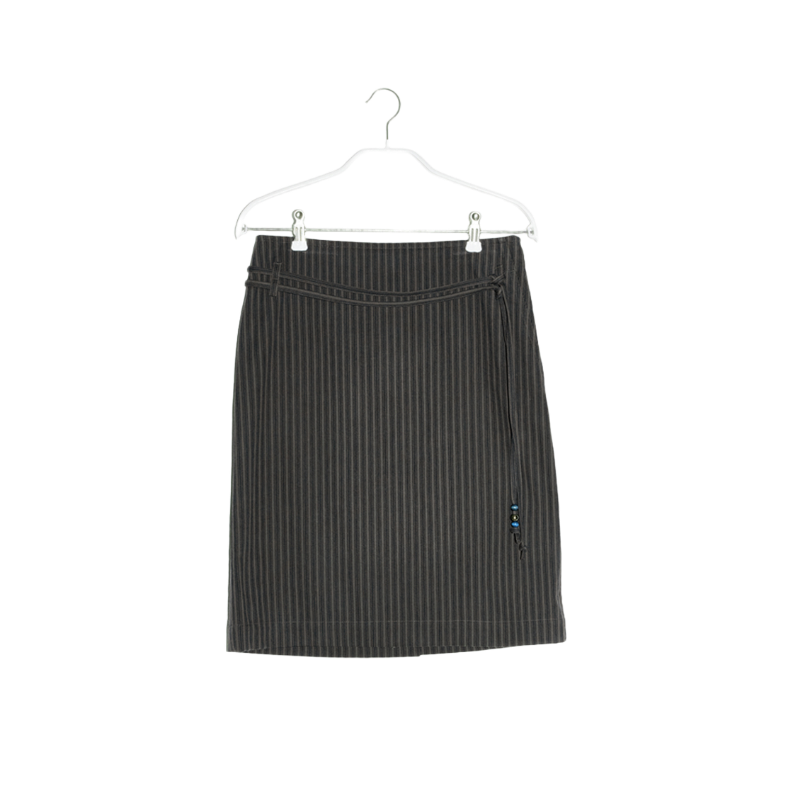 BDSUSK001 En Or Women Double Loops MIidi Skirt  Grey