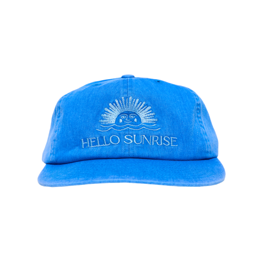 HS42CA008MB0 Hello Sunrise Washed OG Logo 6panel Cap_Marlin Blue
