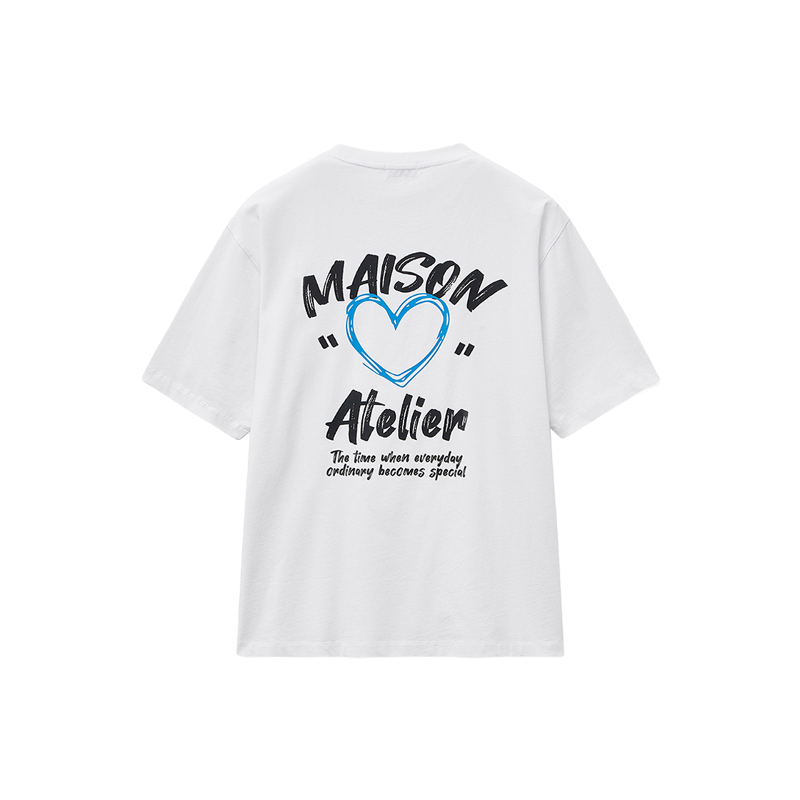 티엔지티 세미 오버핏 그래피티 그래픽 티셔츠 화이트