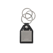 Millo Archive Cade Double Leather Key Ring Silver
