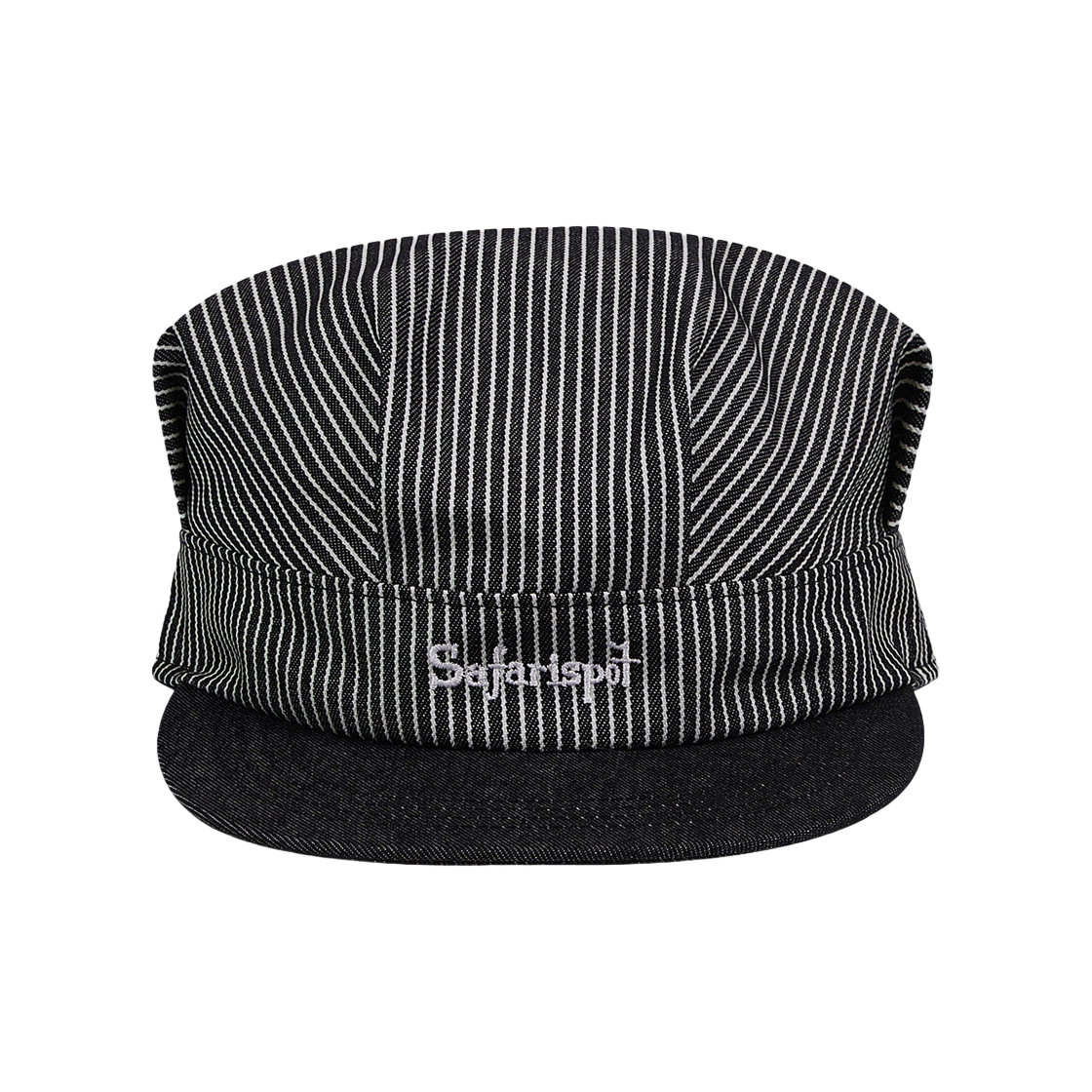 사파리스팟 얼티메이트 로고 데님 레일로드 캡 블랙(Safarispot Ultimate Logo Denim Railroad Cap Black)