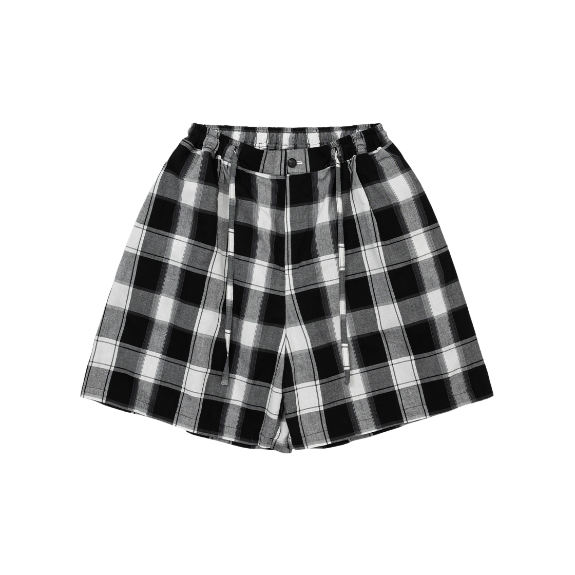 AJ242PT010BK Ajobyajo Check Shorts Black