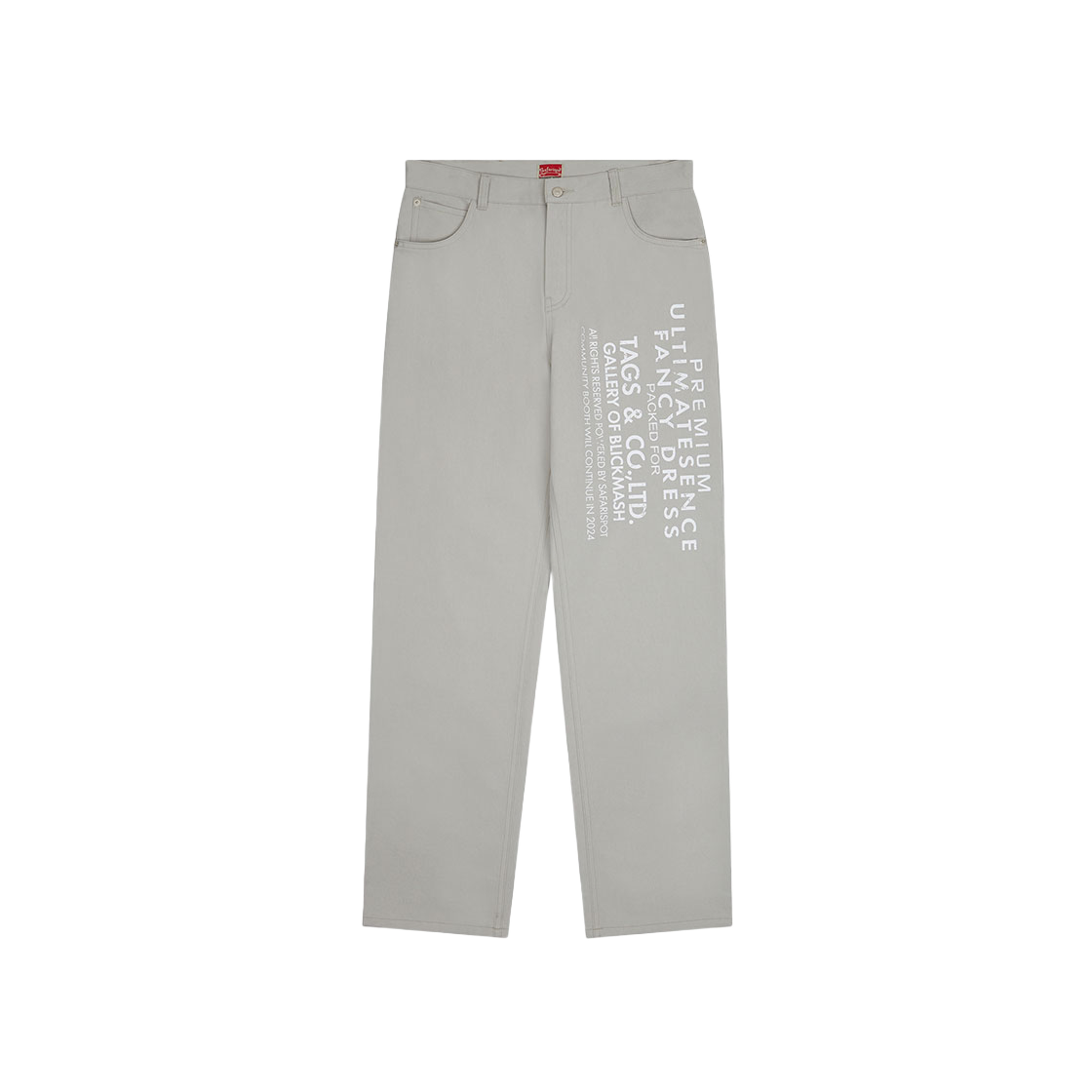 saf00304 Safarispot Multi Skull Staright Cotton Pants Gray