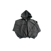 Undermycar Mu.18 Anti Fxxking Logo Play Oversized Hood Zip-up Asphalt