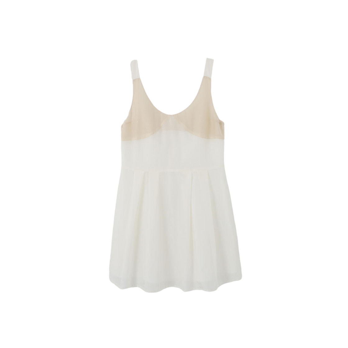 P0000BRC Tannat T/T Silk Two-Tone One-Piece Ivory
