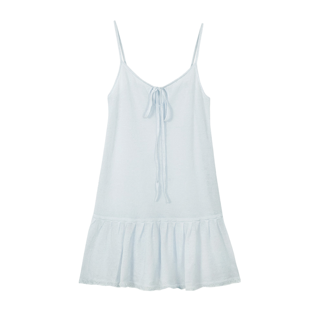 FLETTA-17 FLETTA Shirring Sleeveless Knit Top Skyblue