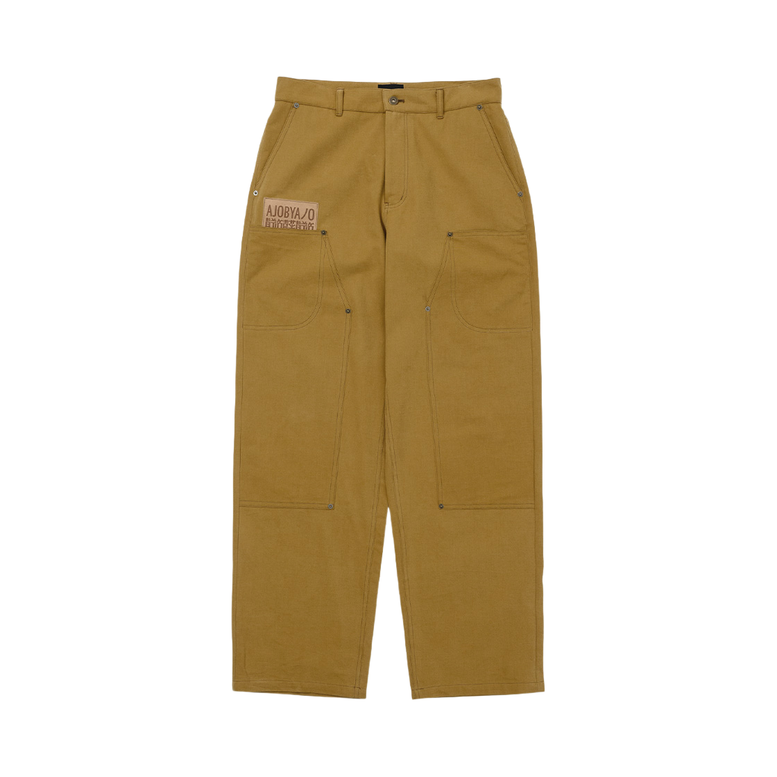 AJ242PT004CA Ajobyajo Canvas Double Knee Pants Camel