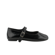 Moodnight Leo Metallic Mary-Jane Flats Black