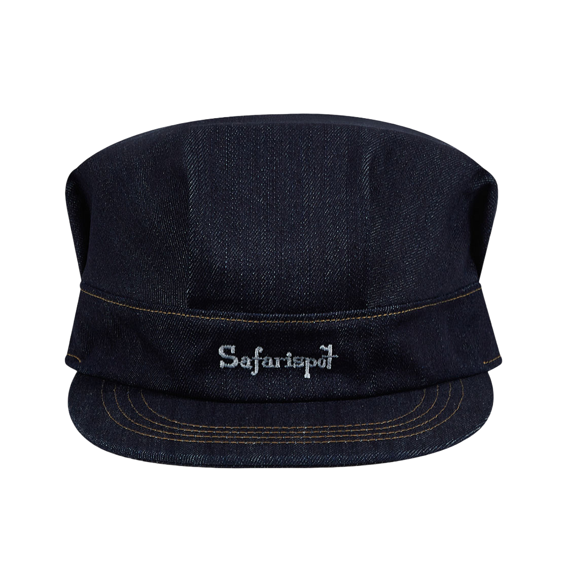 사파리스팟 얼티메이트 로고 데님 레일로드 캡 네이비(Safarispot Ultimate Logo Denim Railroad Cap Navy)