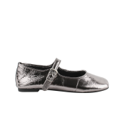 Moodnight Leo Metallic Mary-Jane Flats Chrome