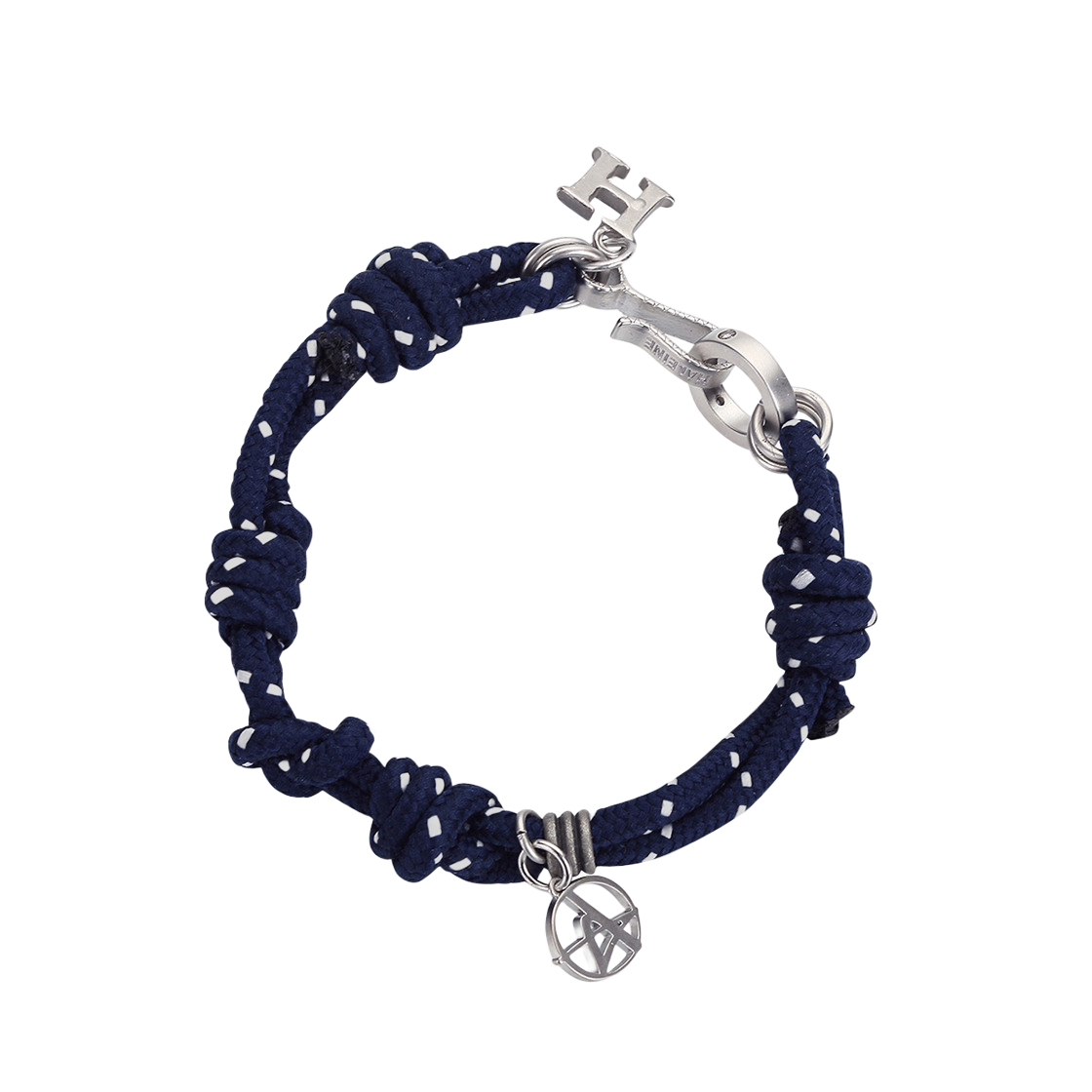 알렌느 노티드 코드 브레이슬릿 네이비(Haleine Knotted Cord Bracelet Navy (VA212))