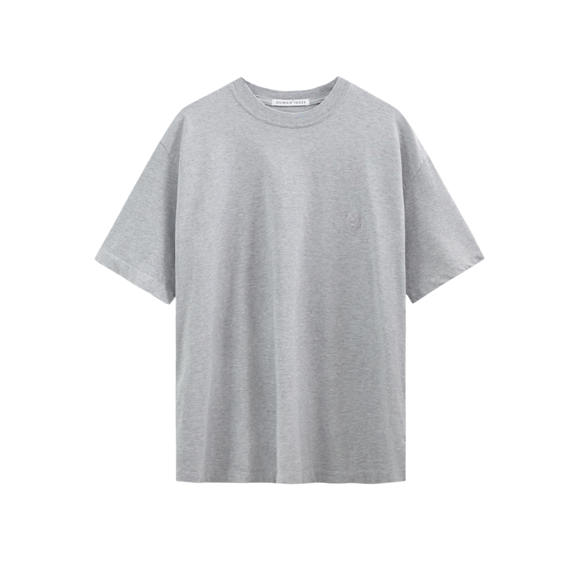 PL5TTS0941A5 Polyteru Human Index Human Regular 1/2 T-Shirt Melange Gray - 대표 이미지 #1