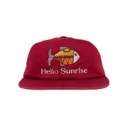 Hello Sunrise Ethnic Fish 6Panel Cap Red