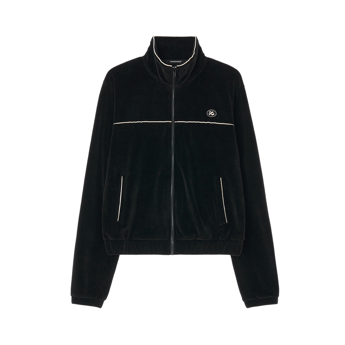 지지지 벨루어 트랙자켓 블랙(zeezeezee Velour Track Jacket Black)