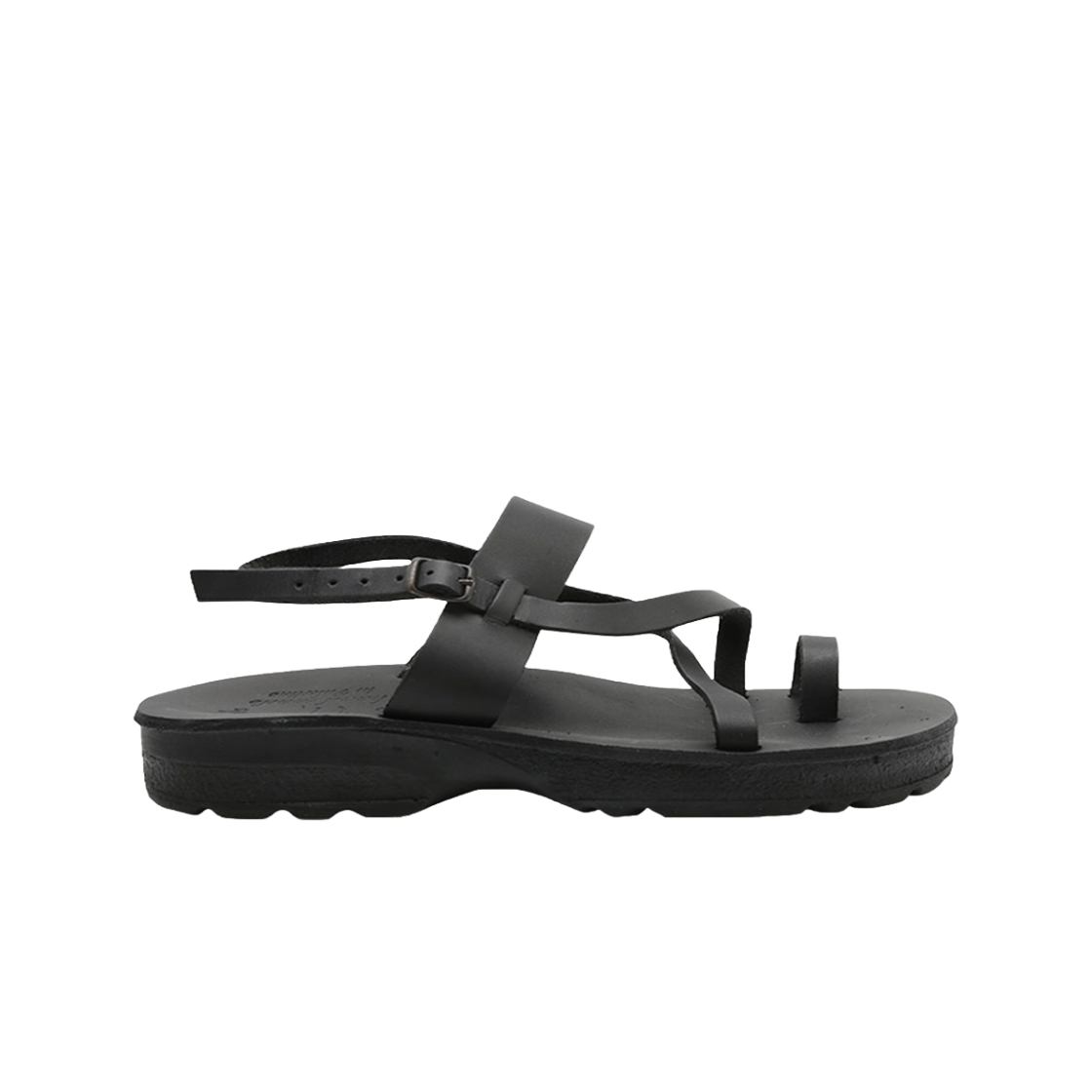 Jerusalem Sandals｜SLIPPERS (NO.519 BETHANY BLACK) Bethany | Black Leather Cross Strap Sandal