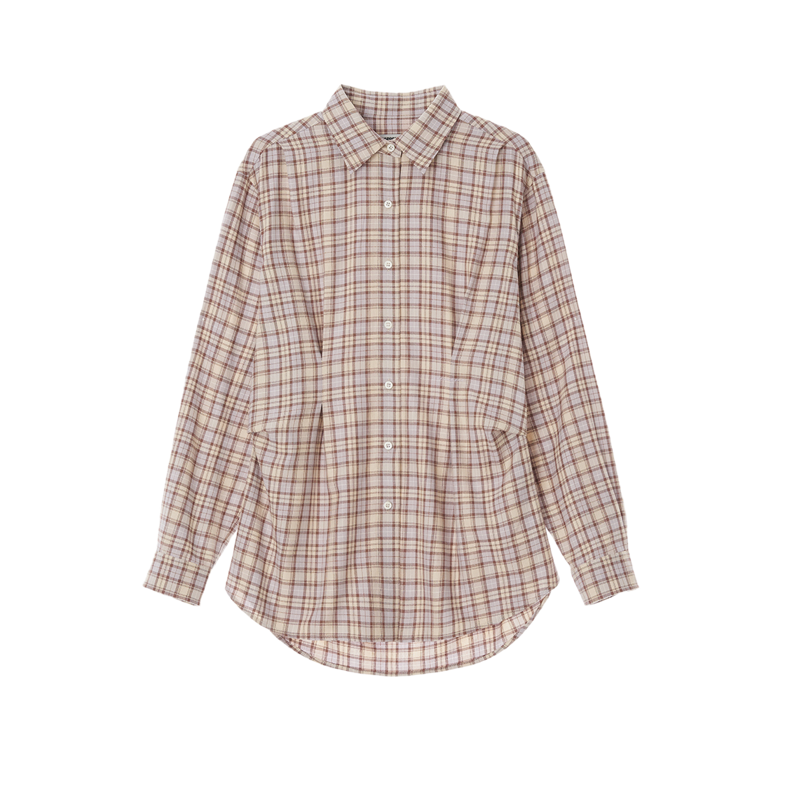 지지지 파스텔 체크 셔츠 페일 퍼플(zeezeezee Pastel Check Shirt Pale Purple)