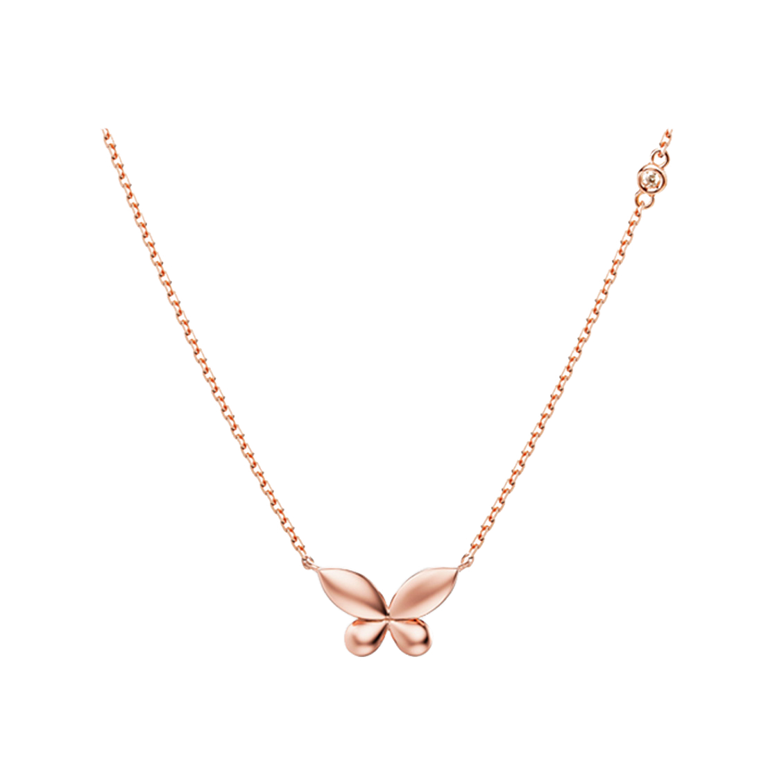 미꼬 모르포 솔리드S 1다이아몬드 목걸이 핑크 골드(Miko Morpho Solid S 1 Diamond Necklace Pink Gold)