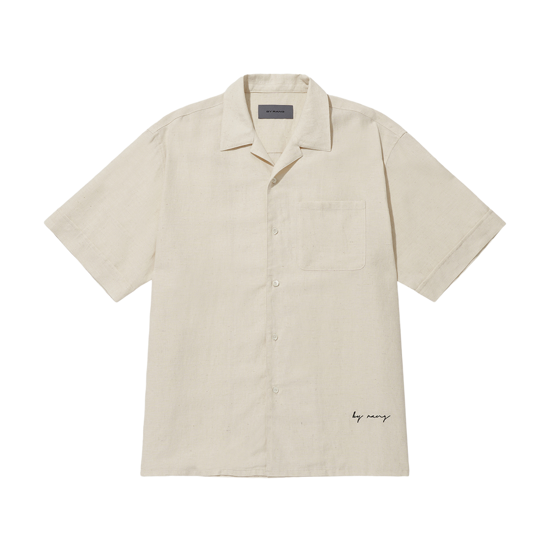 바이랑 린넨 로고 볼링 셔츠 로우(BY RANG Linen Logo Bowling Shirt Raw) - 1