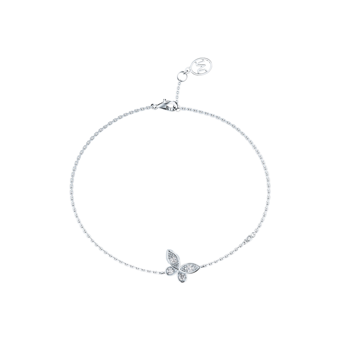 미꼬 모르포 다이아몬드 파베S 팔찌 1모티브 화이트 골드