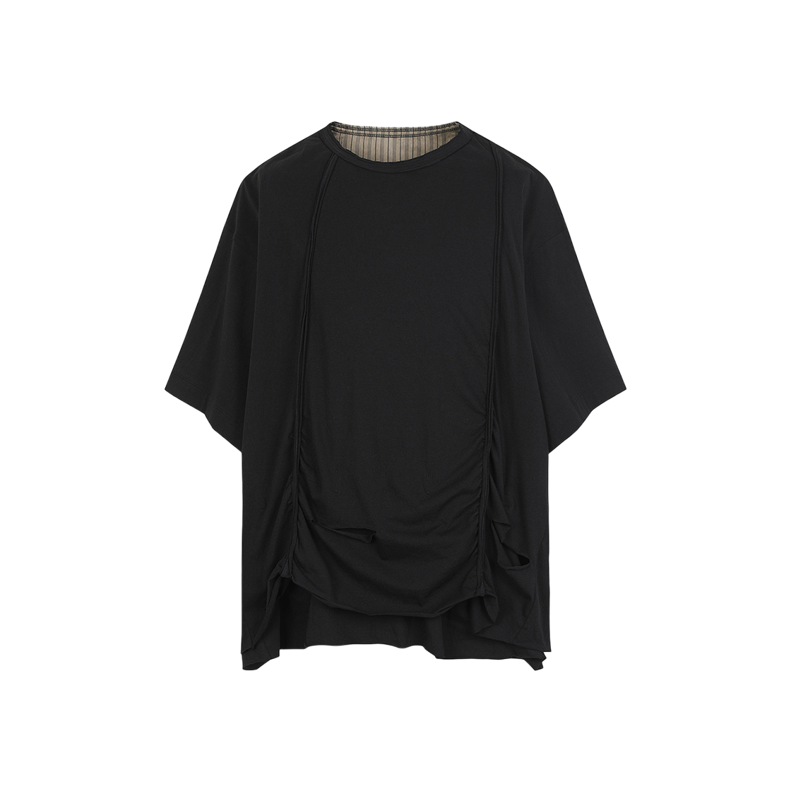 지기첸 디스트로이드 레이어 티셔츠 블랙 - 24FW(Ziggy Chen Destroyed Layer T-Shirt Black - 24FW)