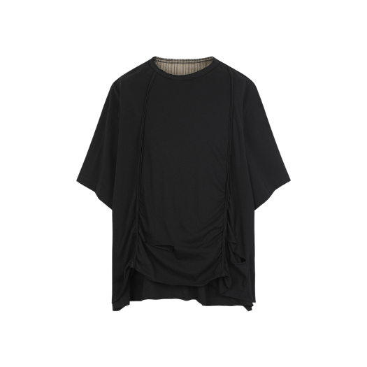 KM4CTSSZC01BK Ziggy Chen Destroyed Layer T-Shirt Black - 24FW