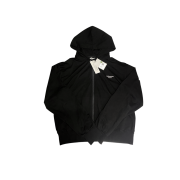 Undermycar Mu.22 Anti Fxxking Logo Play Slim Inner Hood Zip-up Black